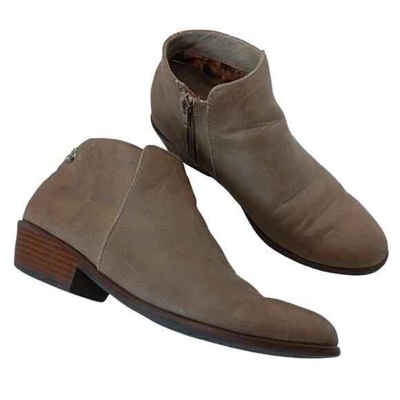 Sam Edelman Petty Nude Booties Size 4 US Side Zipper Closure Synthetic Upper - Picture 9 of 9